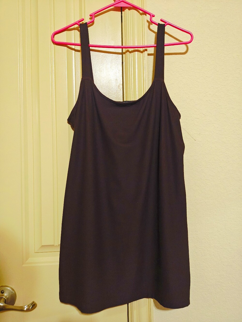 Eileen Fisher Chocolate Brown Sleeveless Sleek Chic Tank Sz L